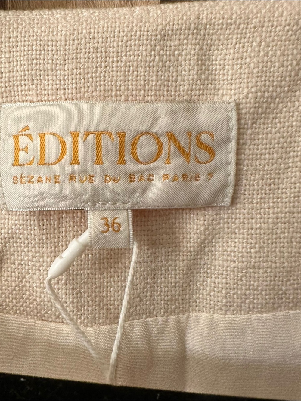 Sezane Ricia Blazer Jacket in Creme size 4 NWT - Picture 6 of 6